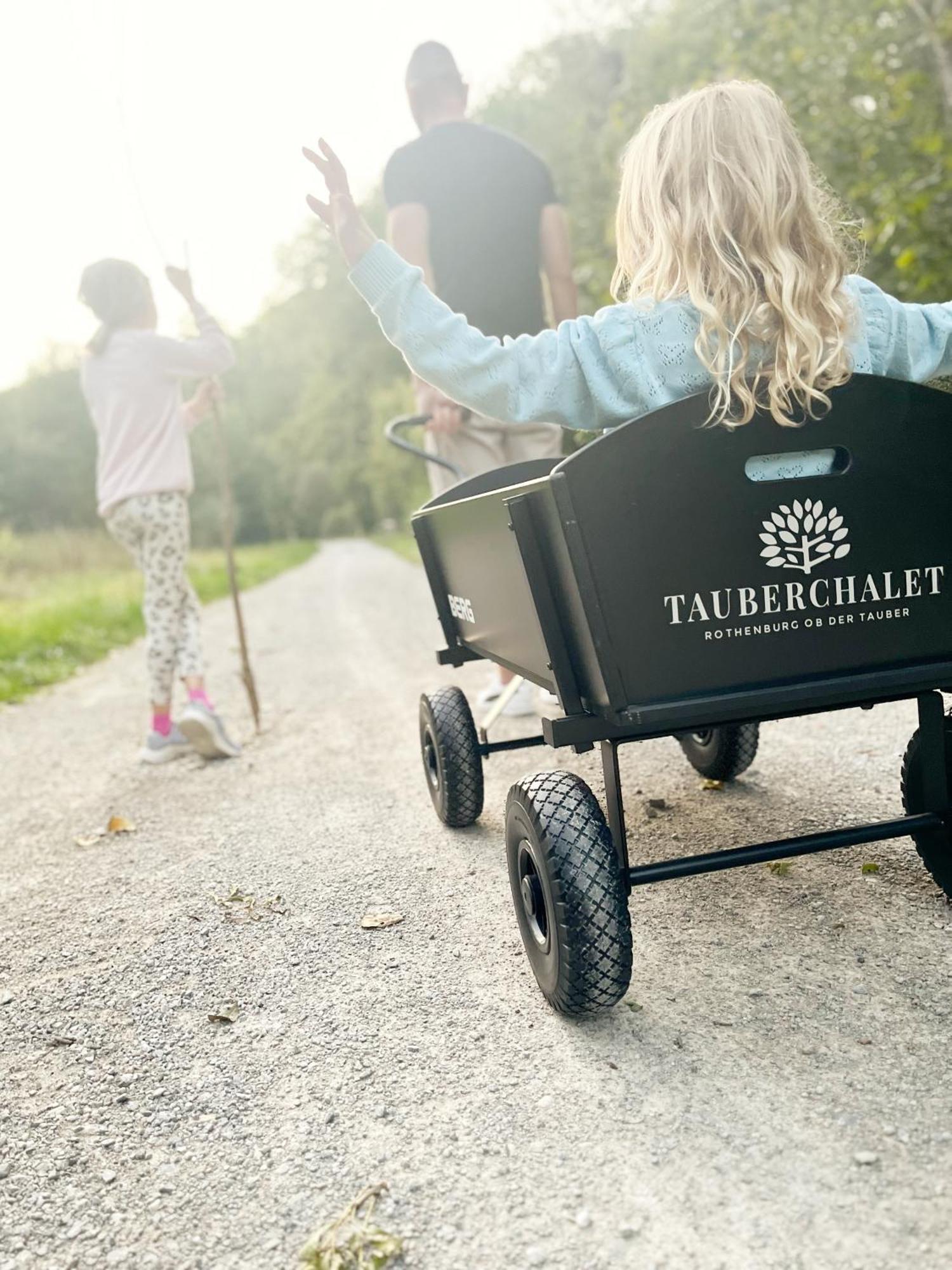 Tauberchalet I Boutique-Ferienhaus Mit Sauna, Whirlpool & Natur I 10Min Walk To Historic Old Town Rothenburg ob der Tauber Luaran gambar